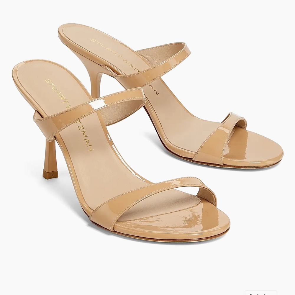 Stuart Weitzman Nude Leather Heels Minimalist